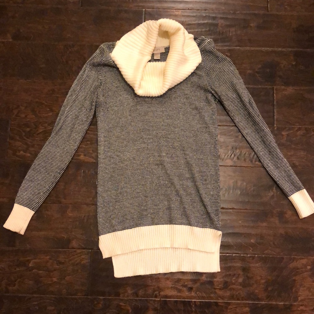Black and cream Loft sweater